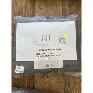 Restoration Hardware La Jolla Dining Room Armchair Outdoor Cover Chocolate NWT